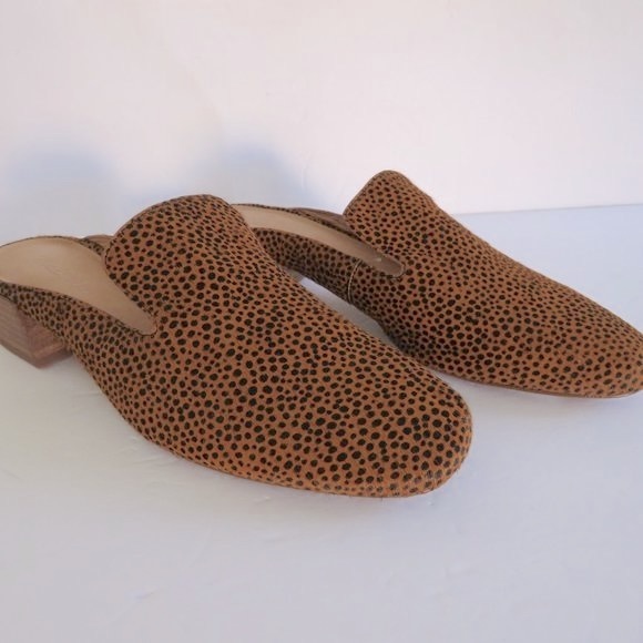 MADEWELL $138 The Willa Loafer Mule in Spotted Calf Hair Slip On Shoes Size 9.5 - Picture 8 of 10